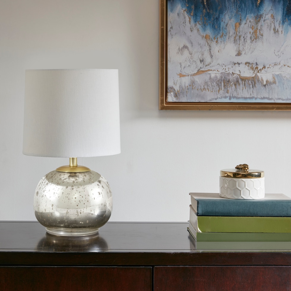 alexa silver table lamp   