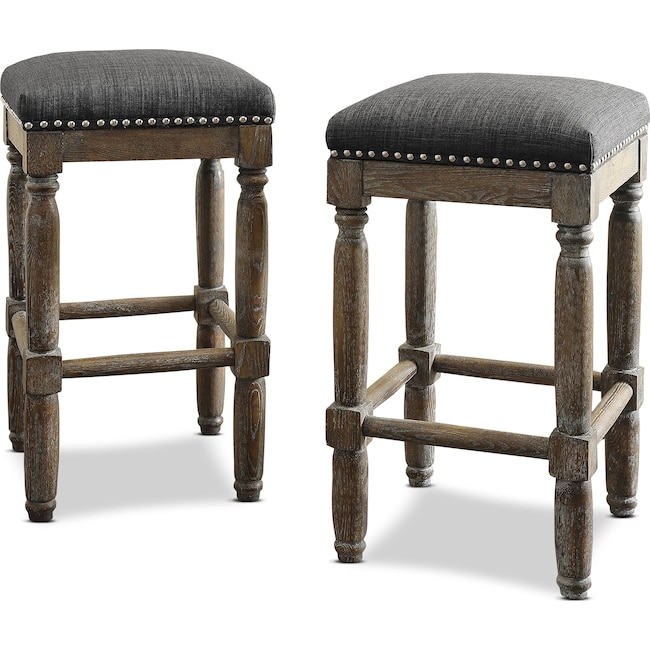 Accent and Occasional Furniture - Alexandria Set of 2 Bar Stools