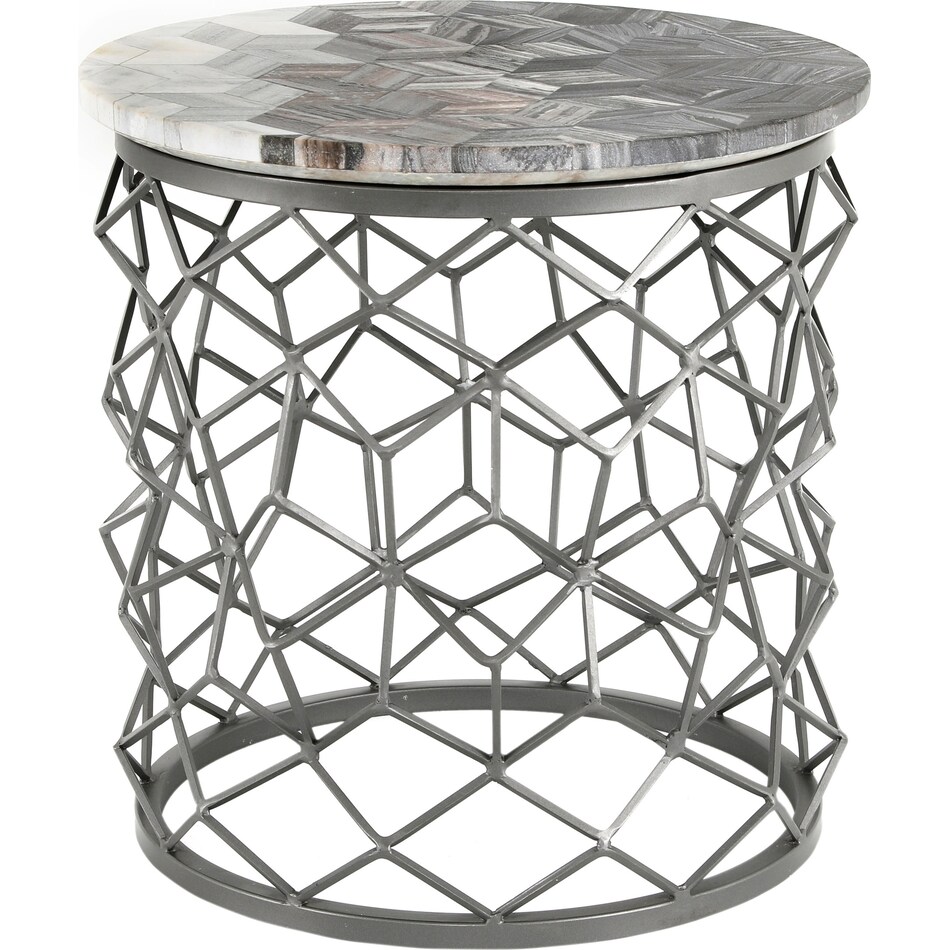 alexandria gray end table   