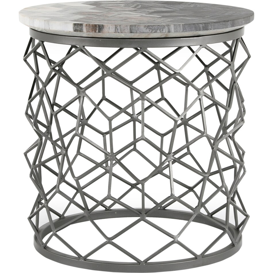 alexandria gray end table   