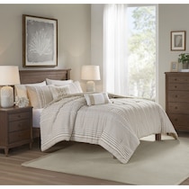 alexis light brown full queen bedding set   