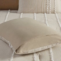 alexis light brown full queen bedding set   