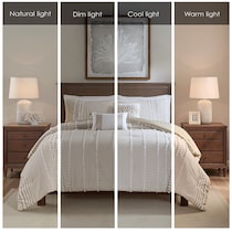 alexis light brown full queen bedding set   