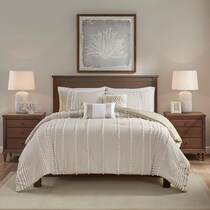 alexis light brown king bedding set   