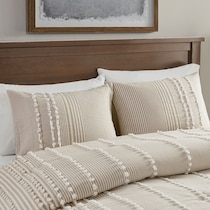 alexis light brown king bedding set   