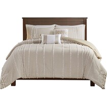 alexis light brown king bedding set   