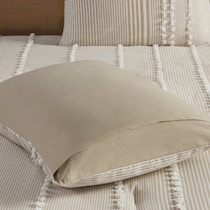 alexis light brown king bedding set   