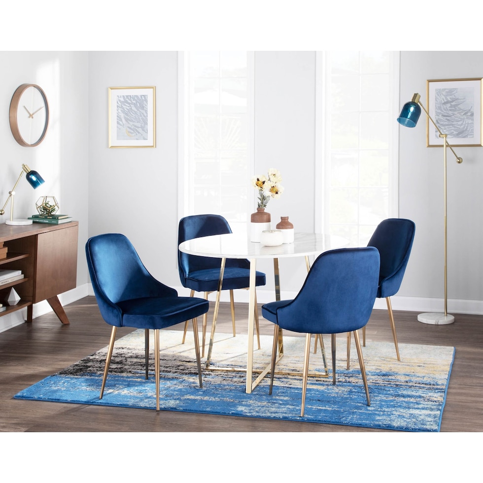 ali blue dining chair   