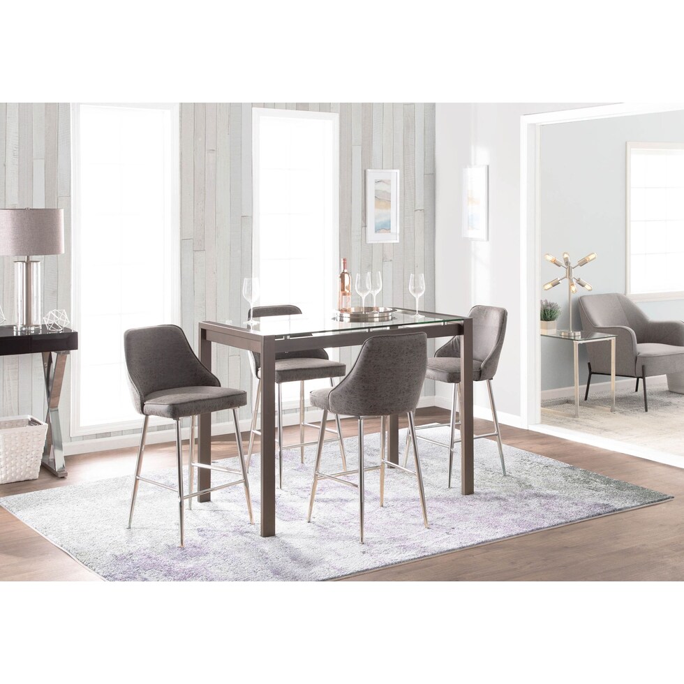 ali gray counter height stool   