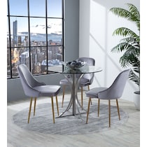 ali silver dining chair   