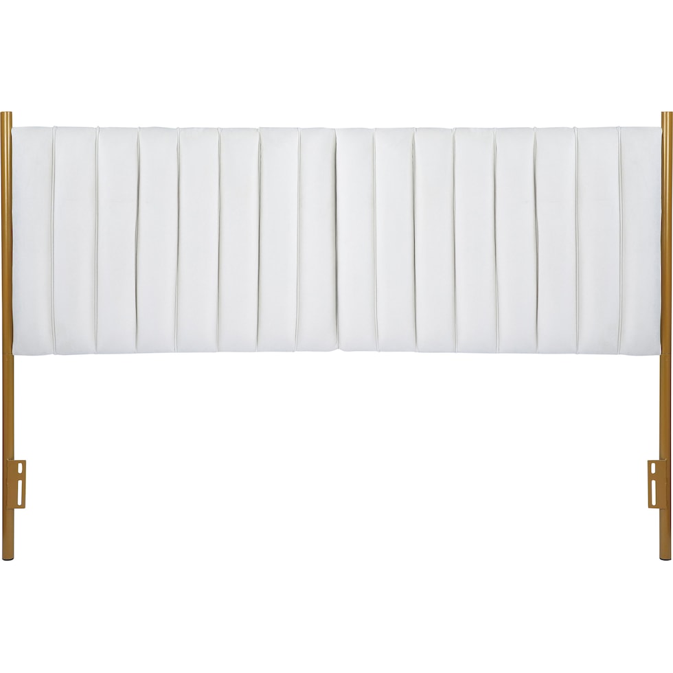 alicia white king headboard   