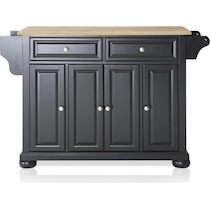 alina black kitchen island   
