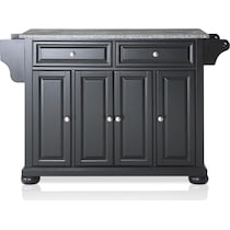 alina black kitchen island   