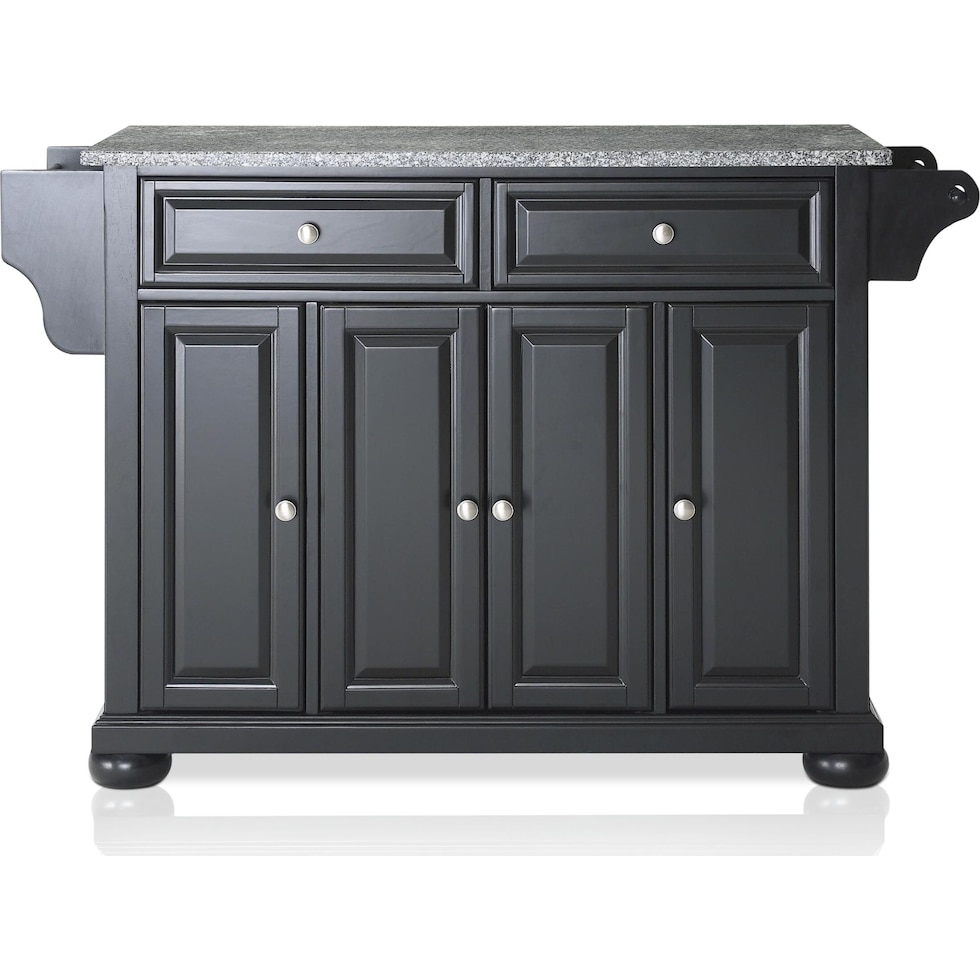 alina black kitchen island   