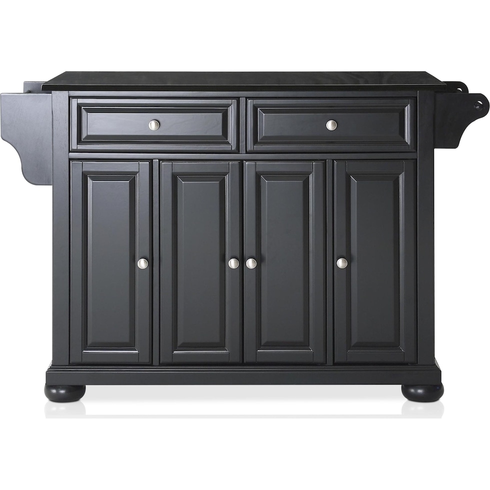 alina black kitchen island   