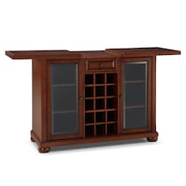 alina dark brown bar cabinet   