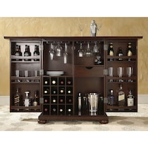 alina dark brown bar cabinet   