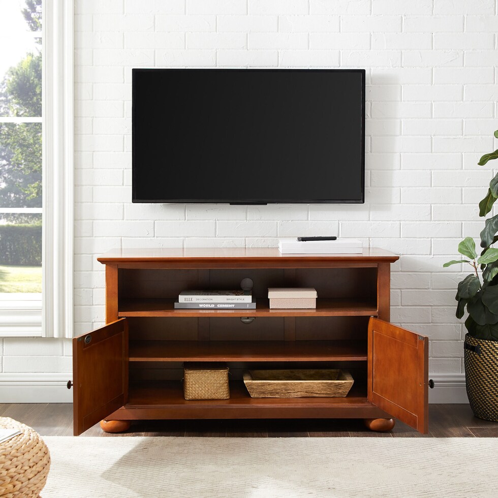 alina dark brown tv stand   