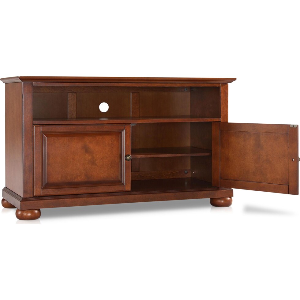 alina dark brown tv stand   