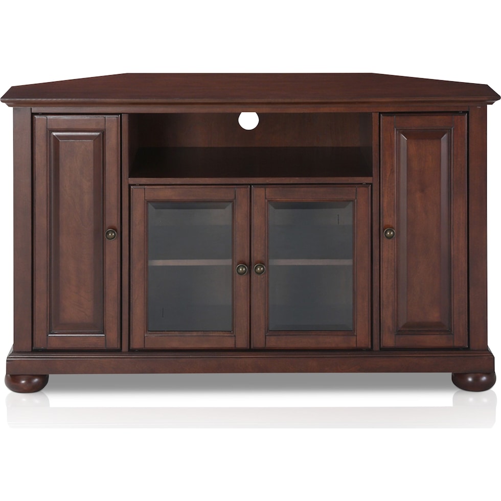 alina dark brown tv stand   