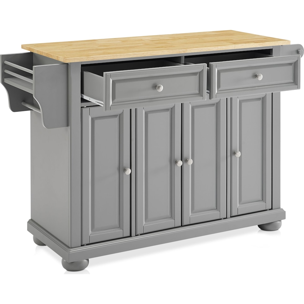 alina gray kitchen island   