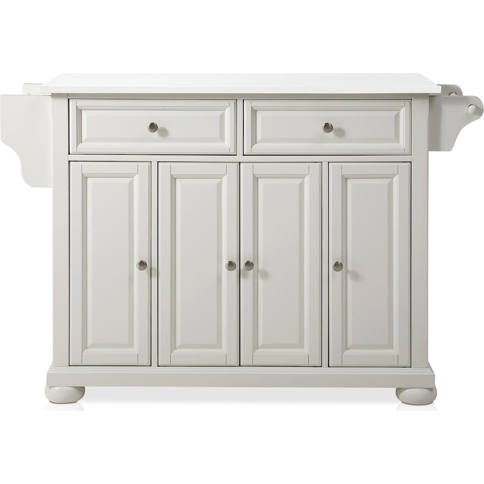 alina white kitchen island   