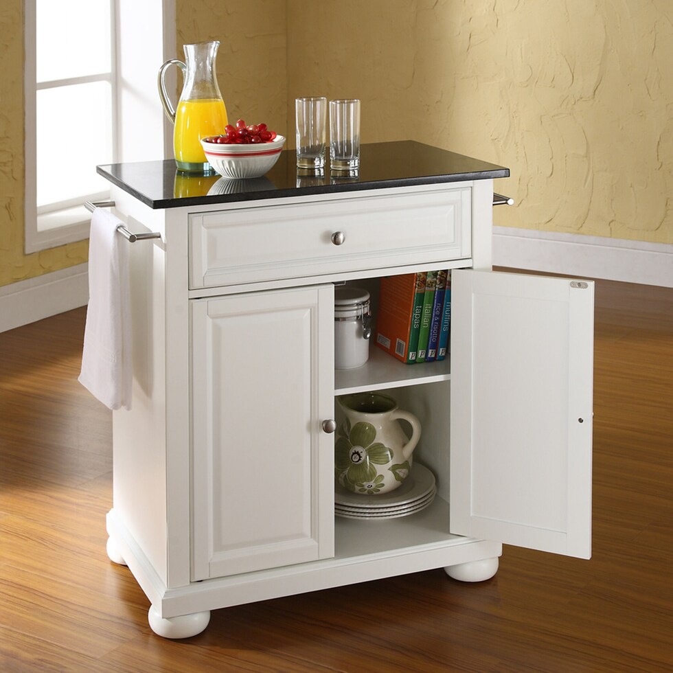alina white kitchen island   