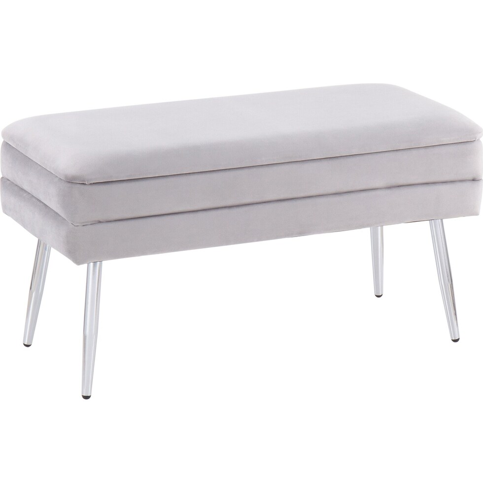 alistair chrome silver bench   