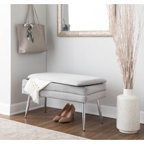 alistair chrome silver bench   