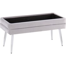 alistair chrome silver bench   