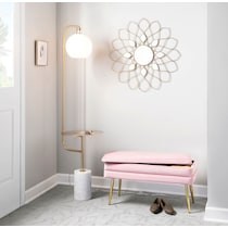 alistair gold pink storage bench   