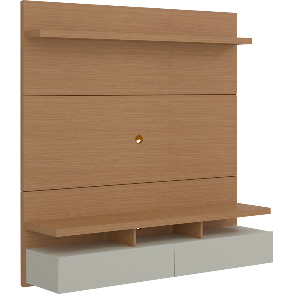 alister light brown entertainment wall unit   