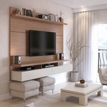 alister light brown entertainment wall unit   