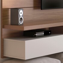 alister light brown entertainment wall unit   
