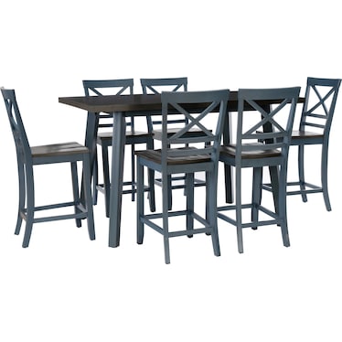 Abbot Counter-Height Dining Table and 6 Stools