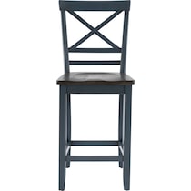 aliza blue counter height stool   