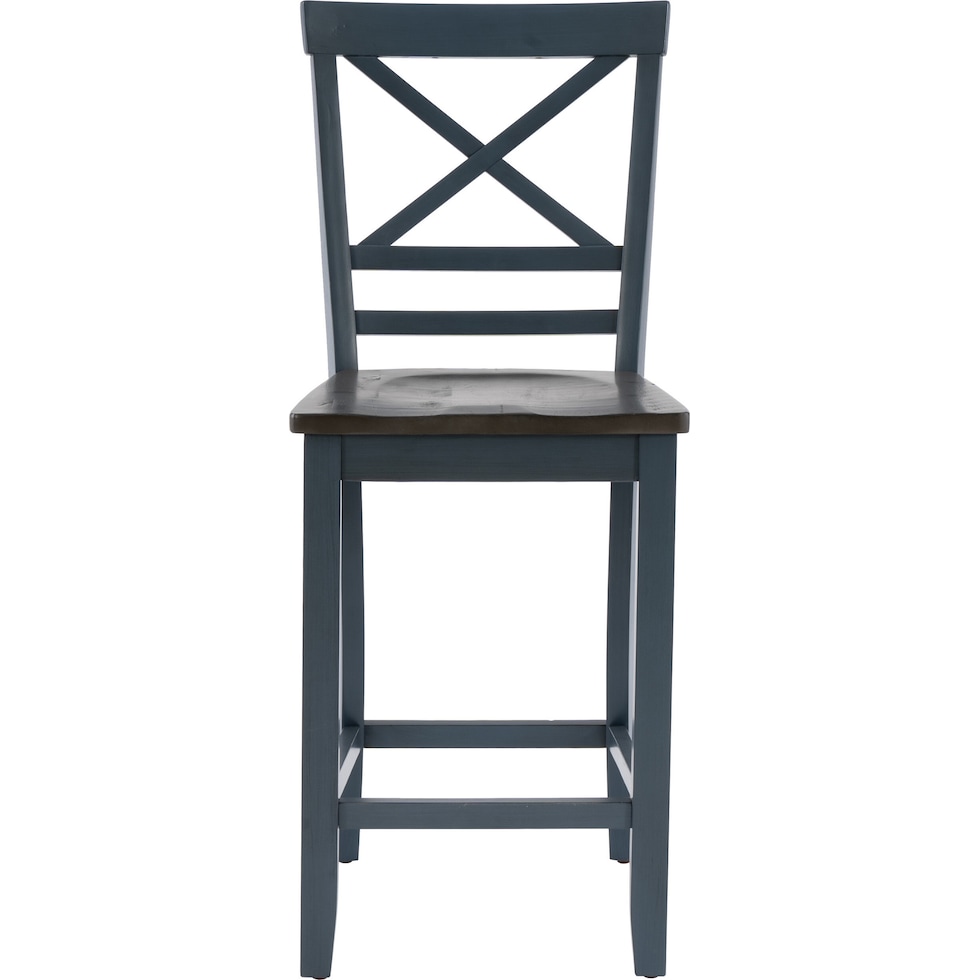 aliza blue counter height stool   