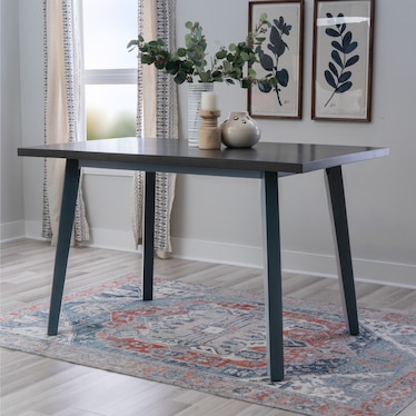 Aliza Wood Counter Table Blue