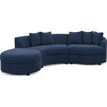 allegra blue sectional   