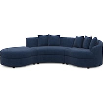 allegra blue sectional   