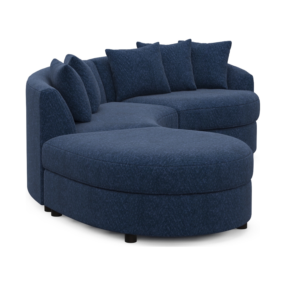 allegra blue sectional   