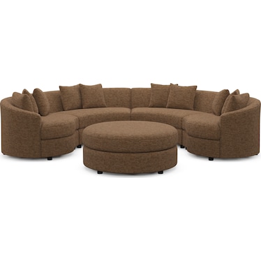 Allegra 4-Piece Sectional and Ottoman