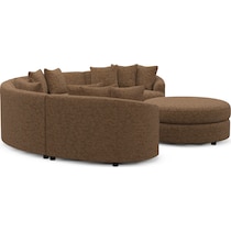 allegra dark brown sectional   