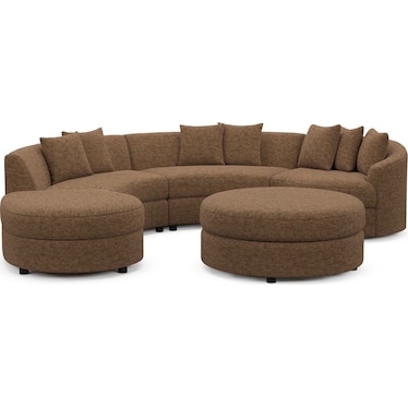 Allegra 4-Piece Sectional with Chaise and Ottoman
