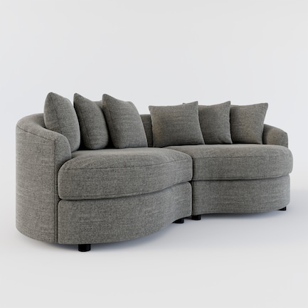 Allegra Foam Comfort 2-Piece Sectional - Curious Charcoal