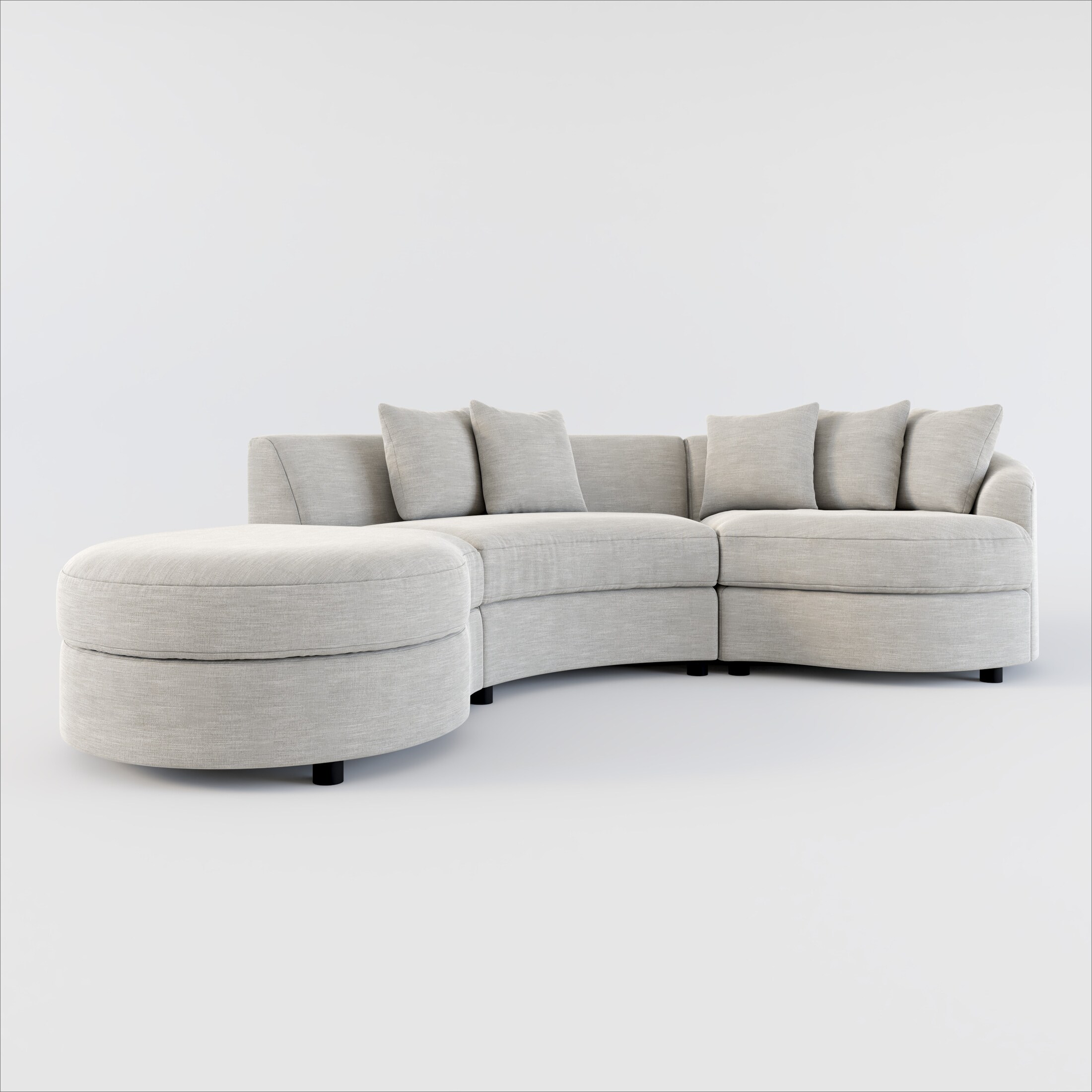 Allegra Foam Comfort 3-Piece Sectional with Left-Facing Chaise ...