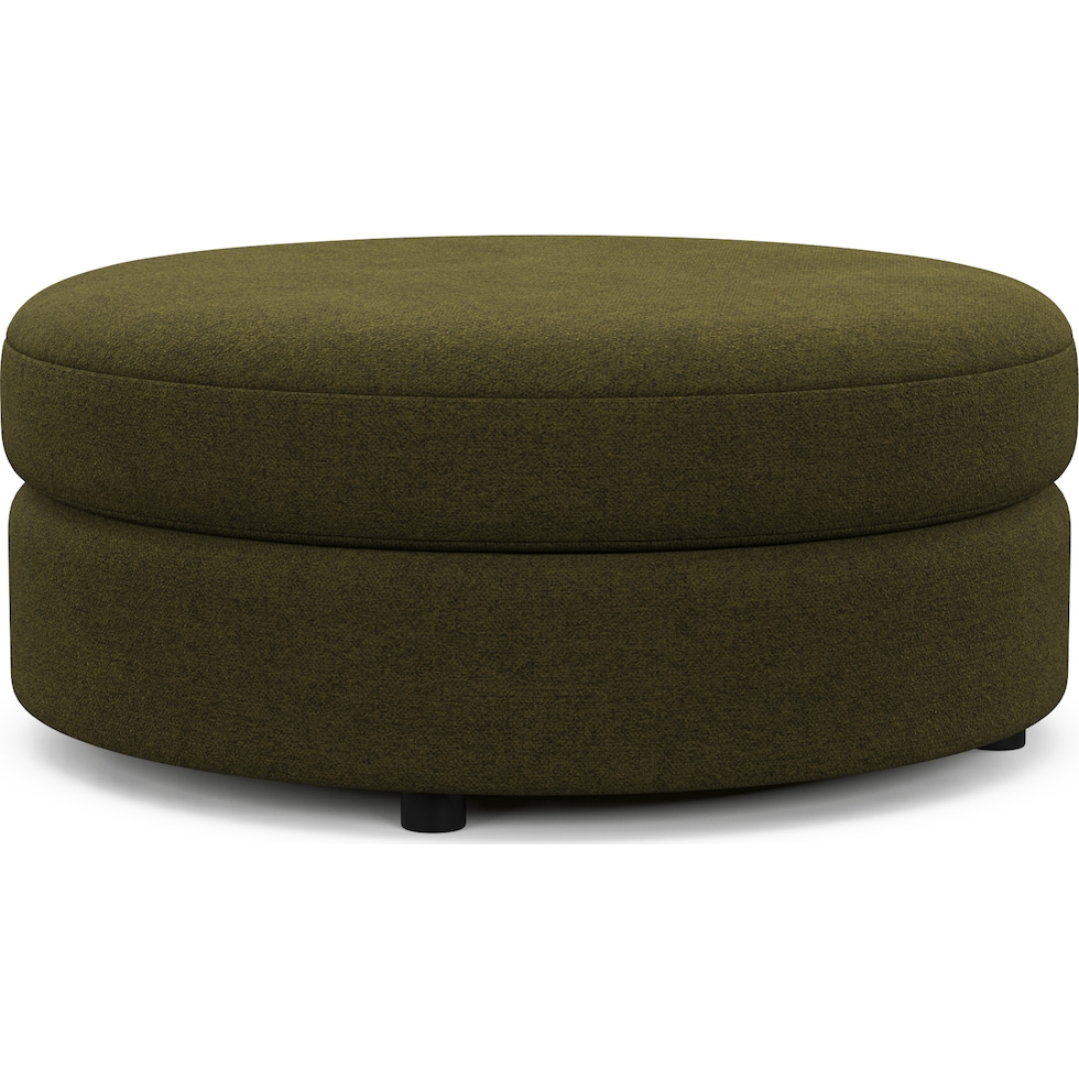 allegra green ottoman   