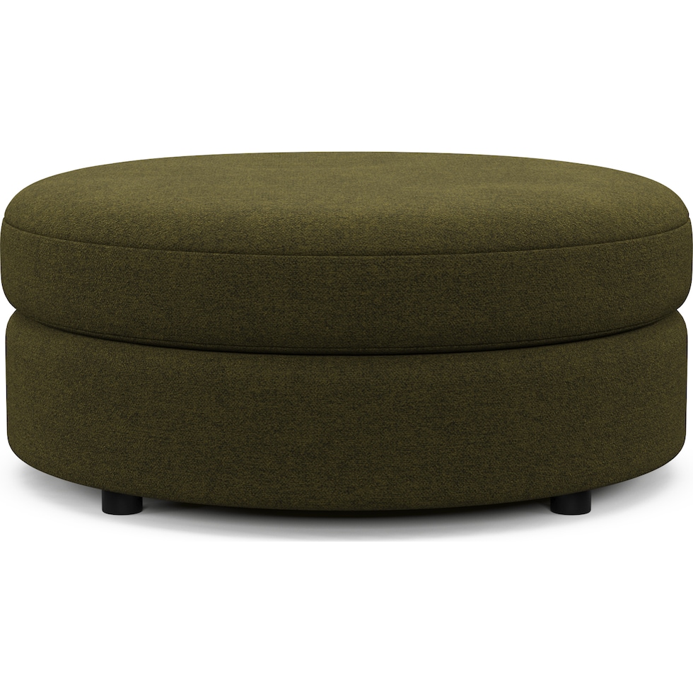 allegra green ottoman   