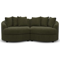 allegra green sectional   