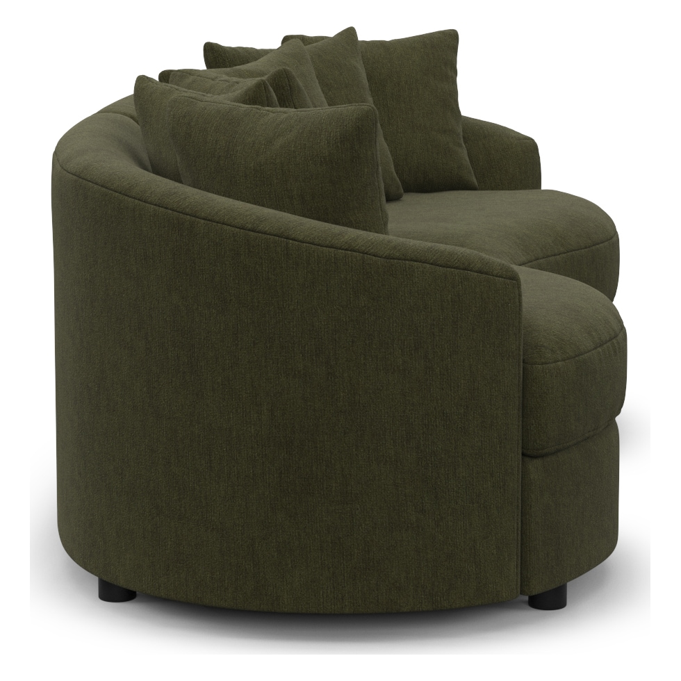 allegra green sectional   